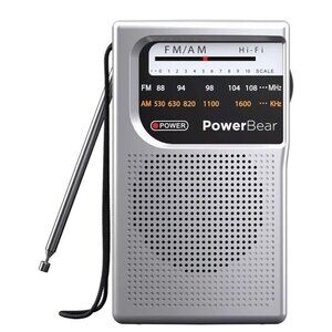 Portable Radio  Emergency  AM/FM, 2AA Battery Operated with Long Range Reception